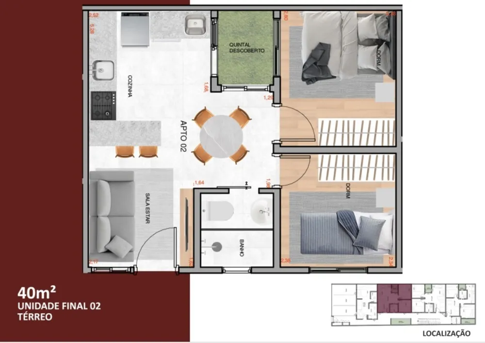 Apartamento, 2 quartos, 40 m² - Foto 6