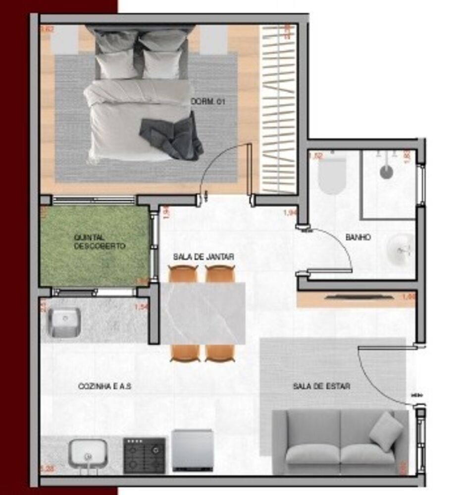 Apartamento, 1 quarto, 50 m² - Foto 36