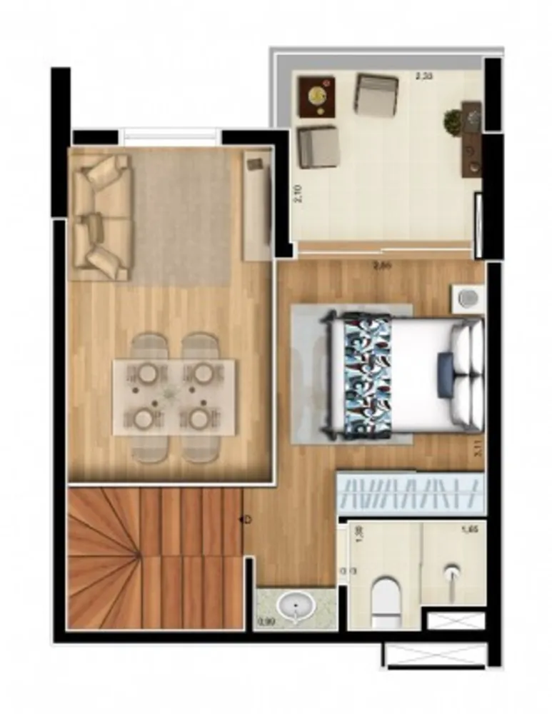 Apartamento, 1 quarto, 40 m² - Foto 4