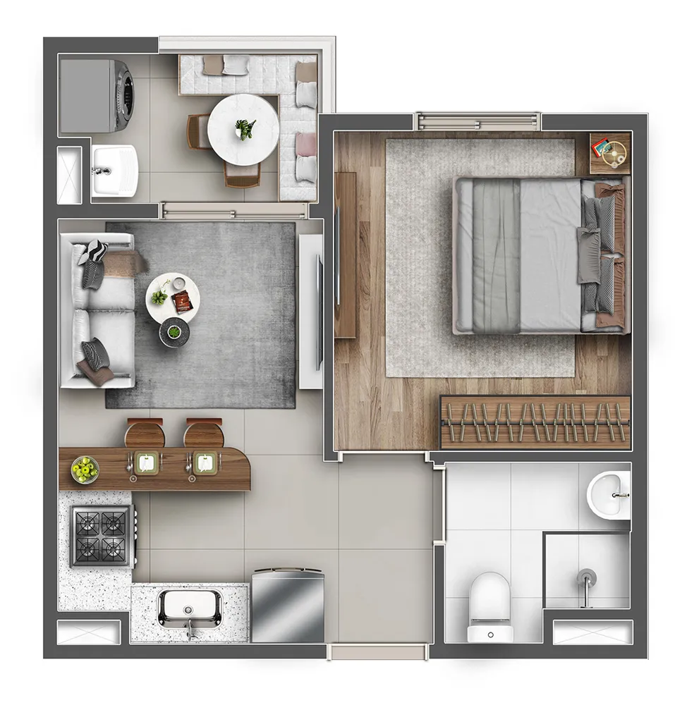 Apartamento, 1 quarto, 41 m² - Foto 10