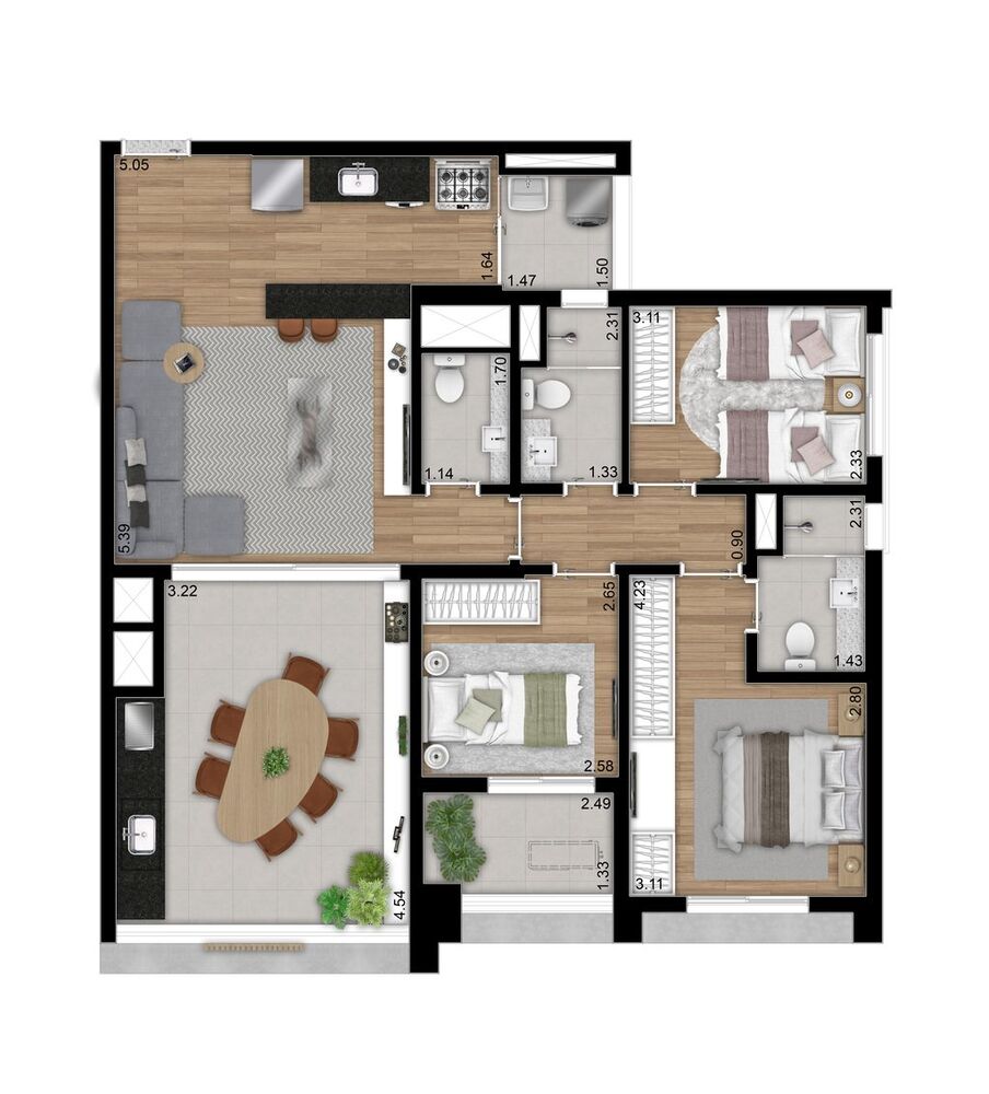 Apartamento, 3 quartos, 97 m² - Foto 22