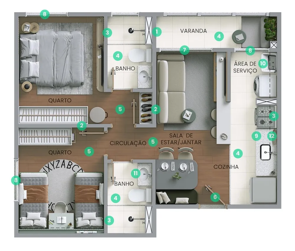 Apartamento, 2 quartos, 44 m² - Foto 4