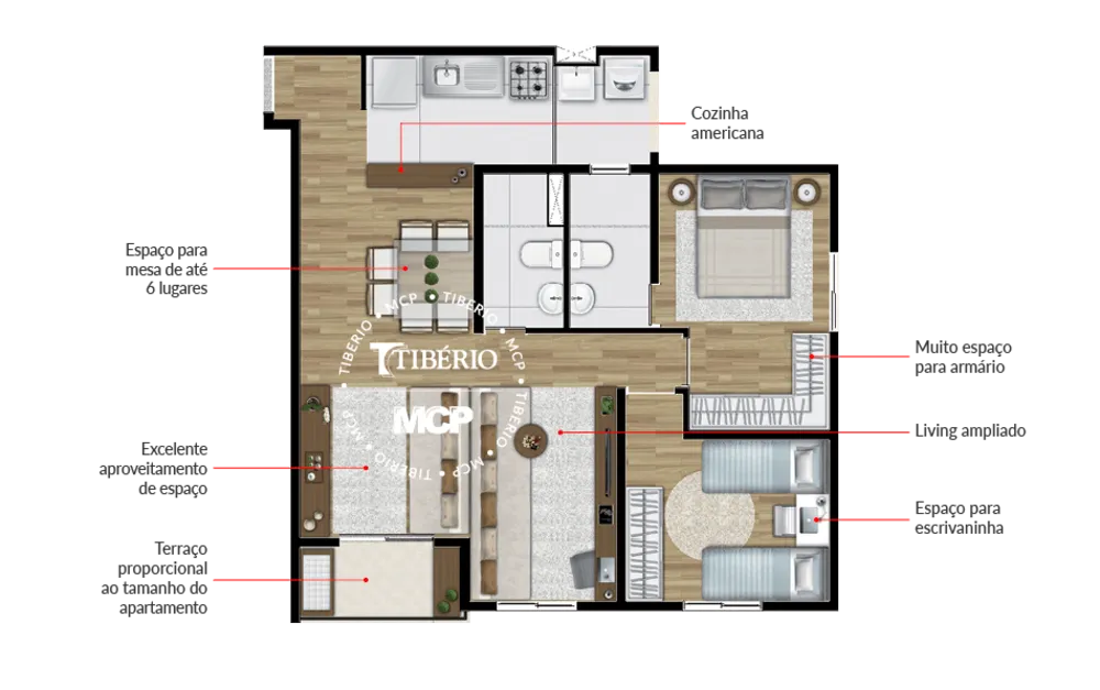 Apartamento, 2 quartos, 49 m² - Foto 8