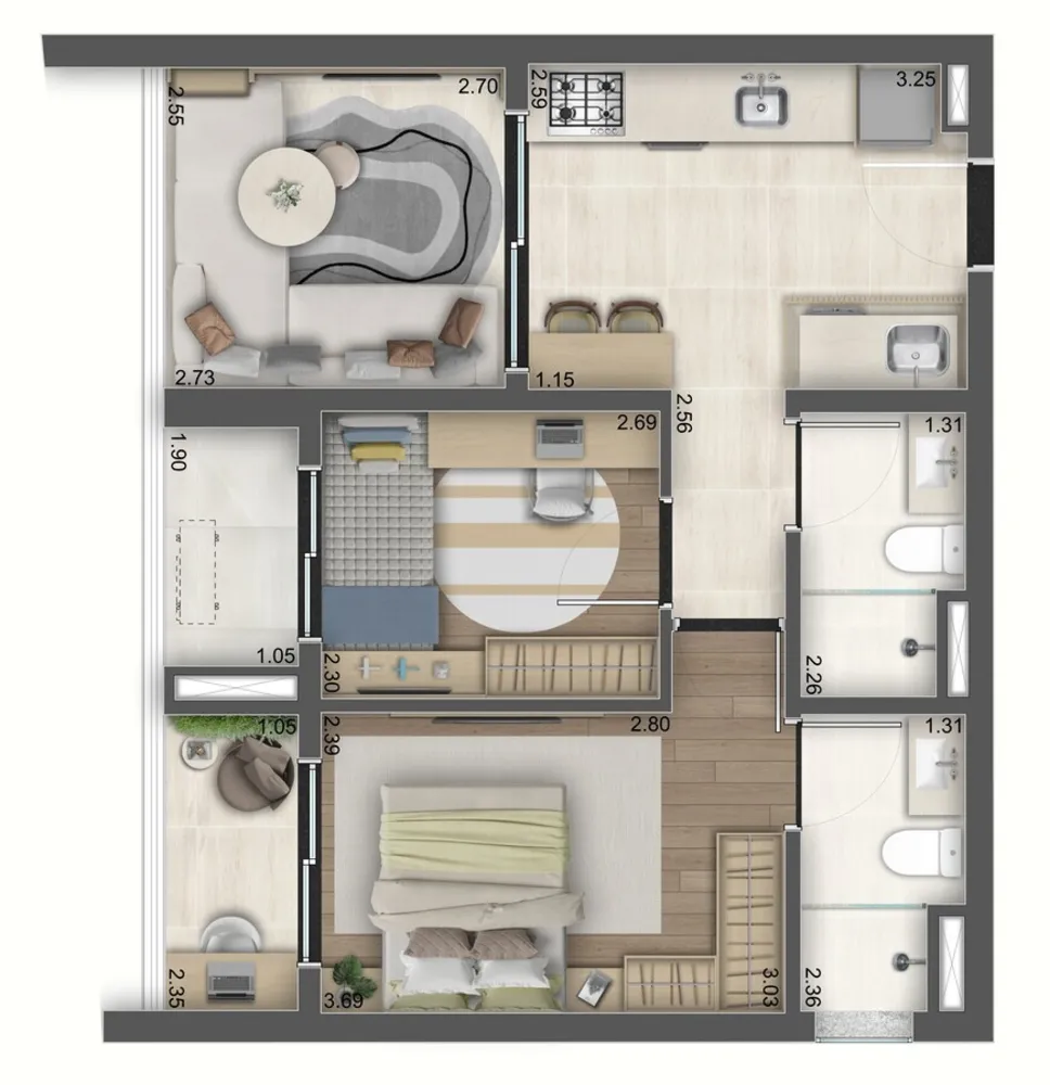 Apartamento, 1 quarto, 32 m² - Foto 15