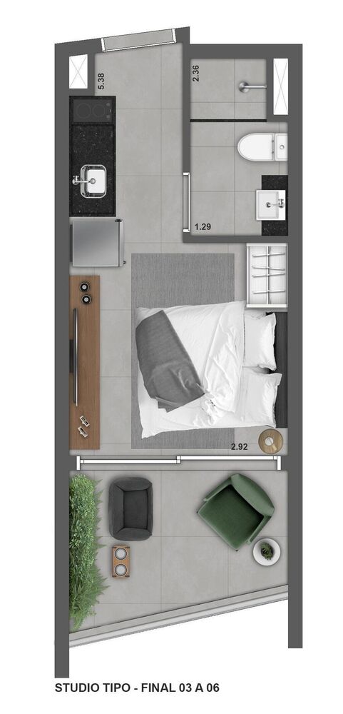 Apartamento à venda com 1 quarto, 47m² - Foto 13