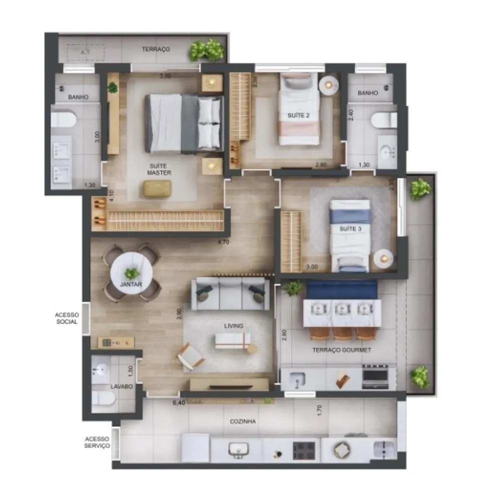 Apartamento, 3 quartos, 96 m² - Foto 22