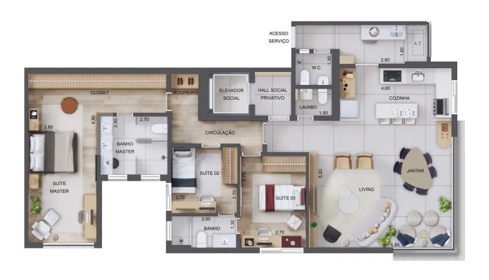 Apartamento, 3 quartos, 96 m² - Foto 23