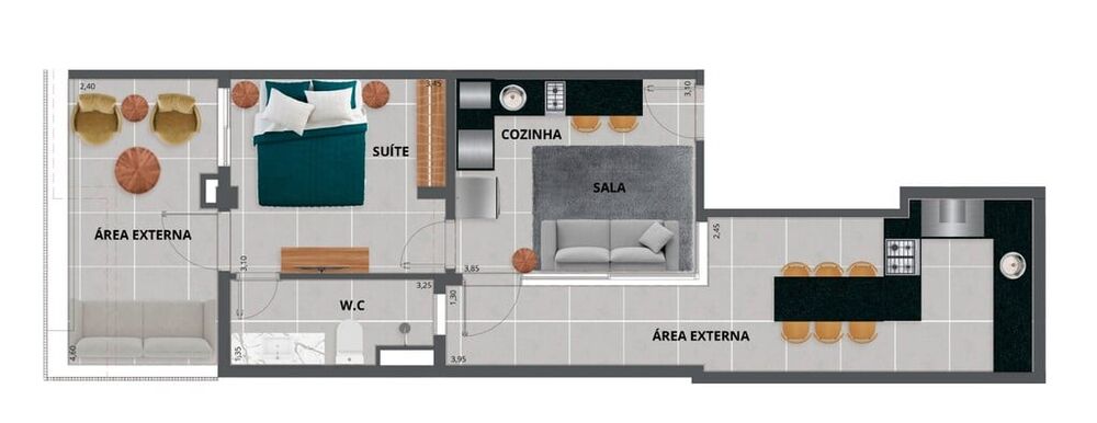 Apartamento à venda com 1 quarto, 48m² - Foto 14