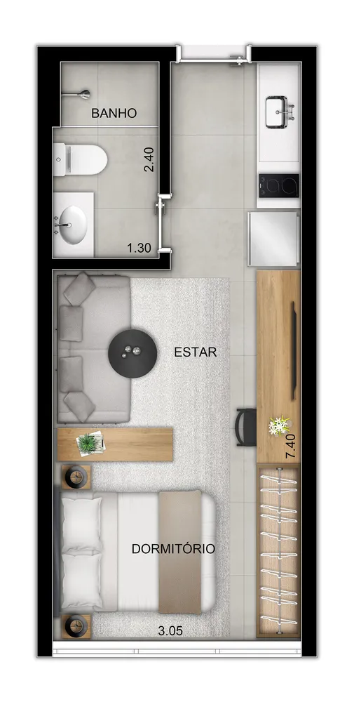 Apartamento, 1 quarto, 38 m² - Foto 20