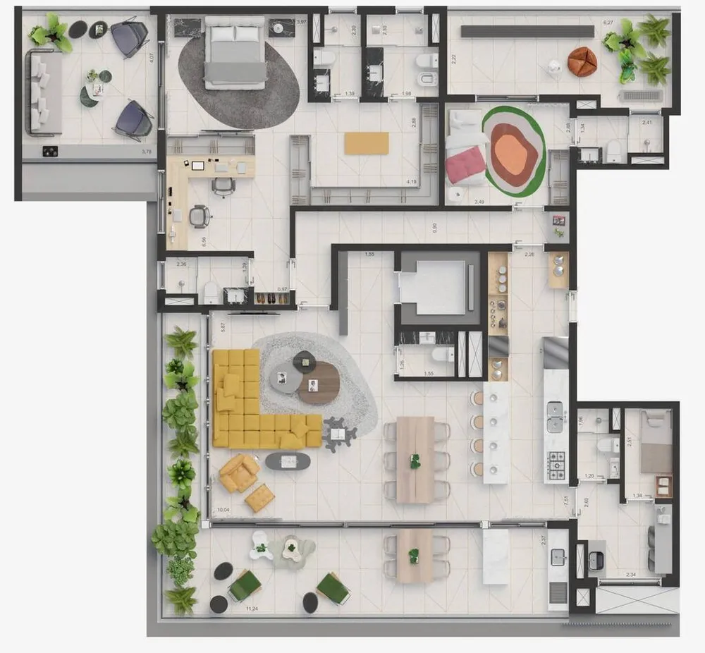 Apartamento, 4 quartos, 210 m² - Foto 1