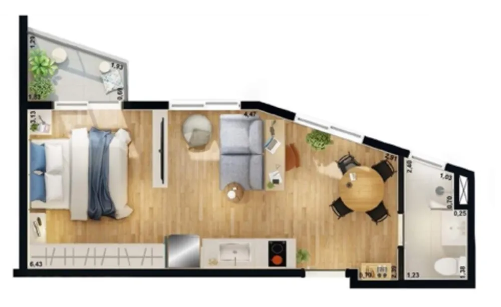 Apartamento, 1 quarto, 30 m² - Foto 3