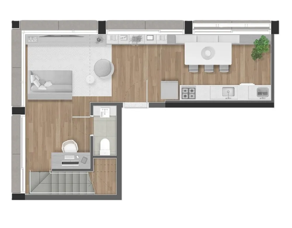 Apartamento, 1 quarto, 53 m² - Foto 10