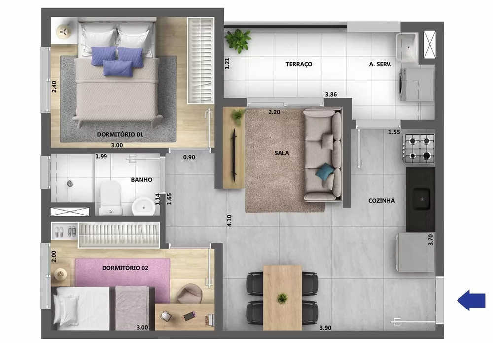 Apartamento, 1 quarto, 34 m² - Foto 17