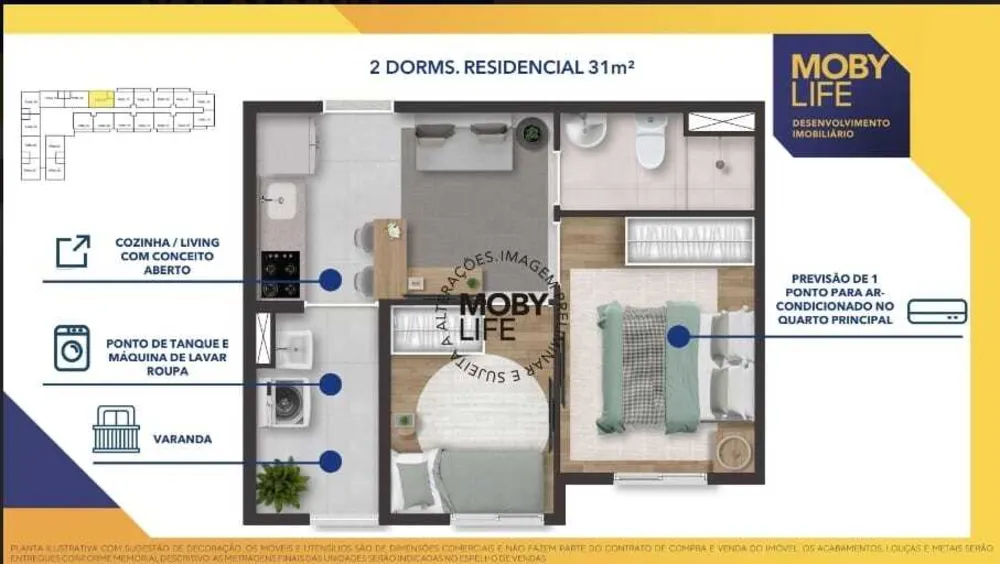 Apartamento, 2 quartos, 29 m² - Foto 12