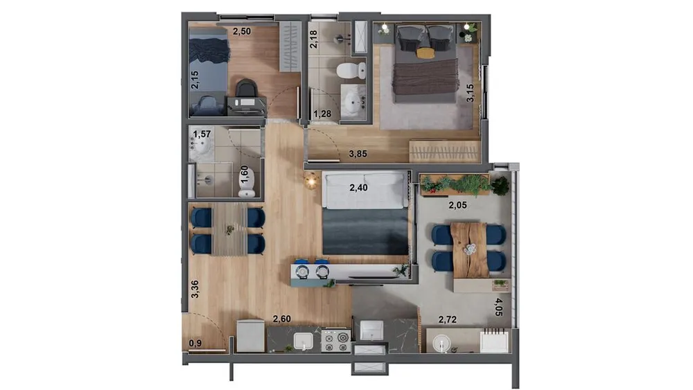 Apartamento, 2 quartos, 54 m² - Foto 12