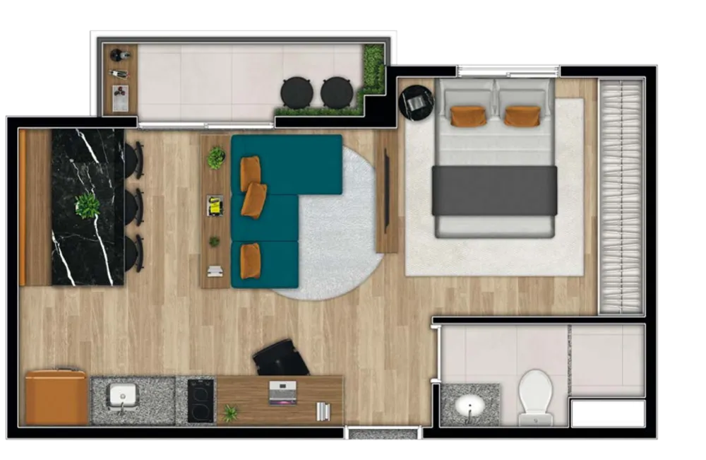 Apartamento, 1 quarto, 25 m² - Foto 3
