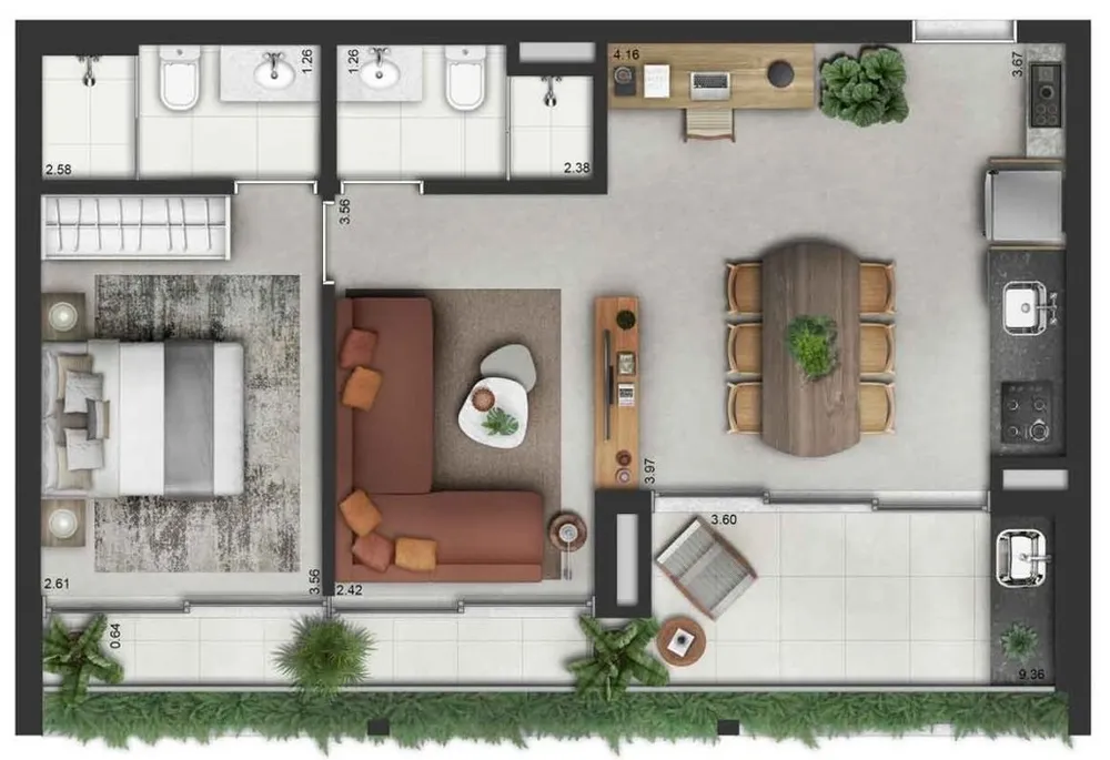 Cobertura, 3 quartos, 208 m² - Foto 3