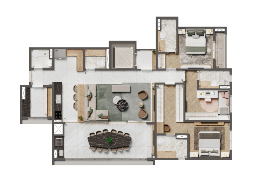 Apartamento à venda com 3 quartos, 178m² - Foto 13