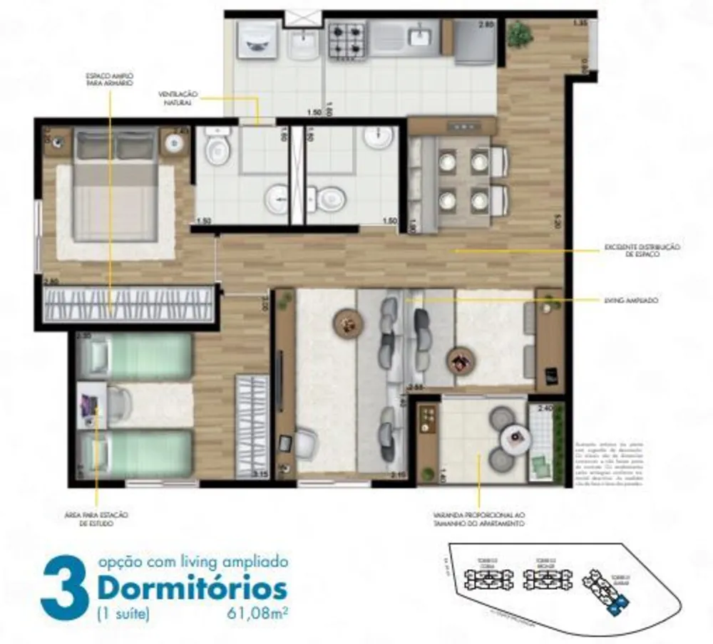 Apartamento, 2 quartos, 50 m² - Foto 11