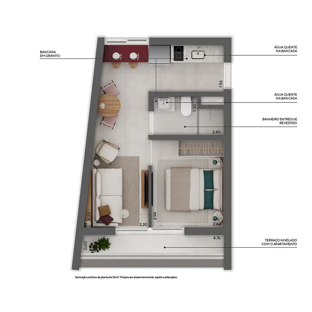 Apartamento à venda com 1 quarto, 28m² - Foto 14
