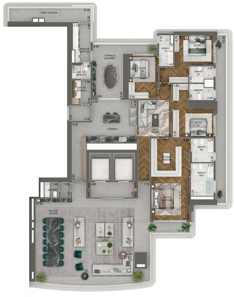 Apartamento, 4 quartos, 348 m² - Foto 7