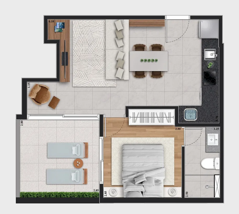 Cobertura, 2 quartos, 95 m² - Foto 3