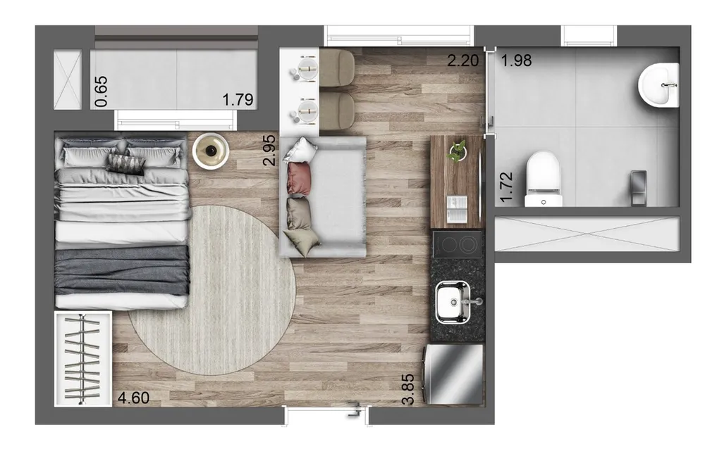 Apartamento, 1 quarto, 55 m² - Foto 7