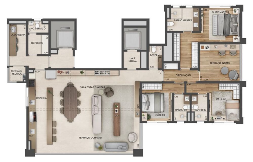 Apartamento, 3 quartos, 201 m² - Foto 15