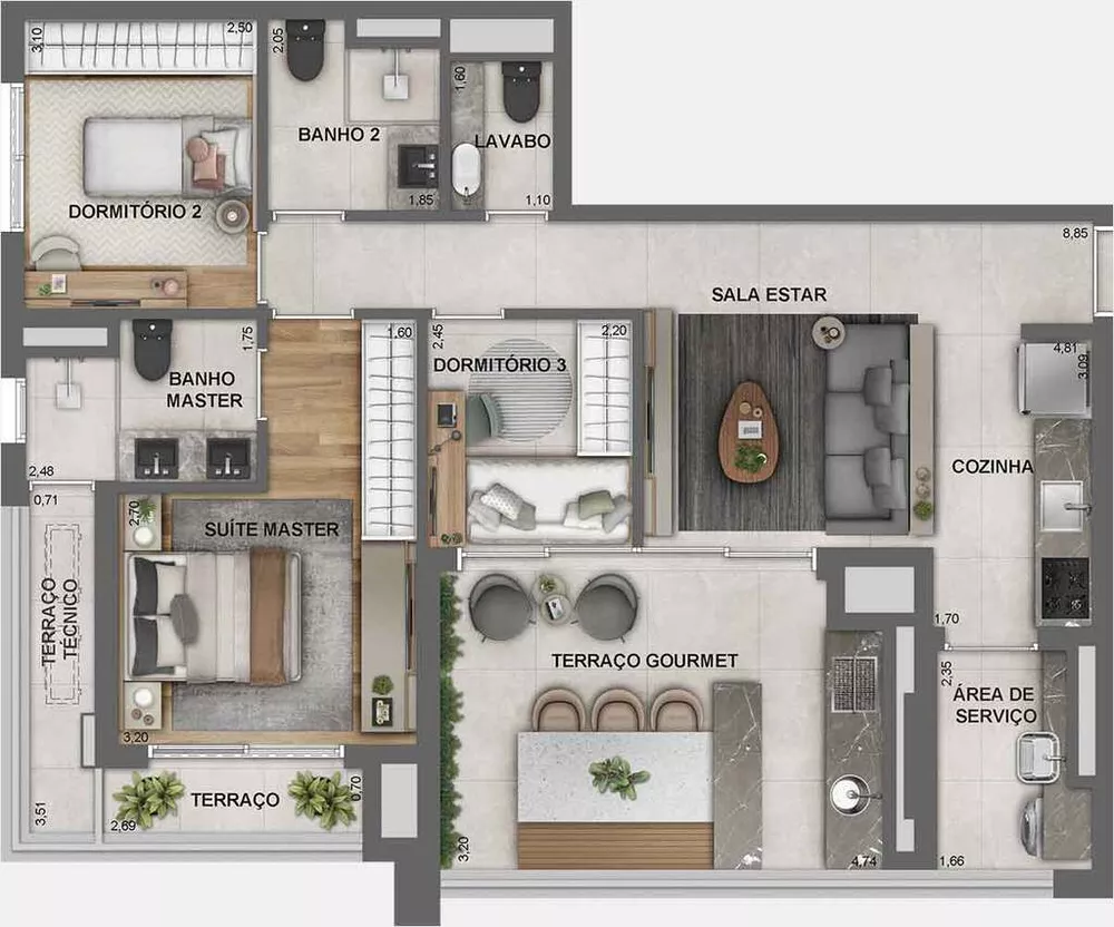 Apartamento, 2 quartos, 70 m² - Foto 6
