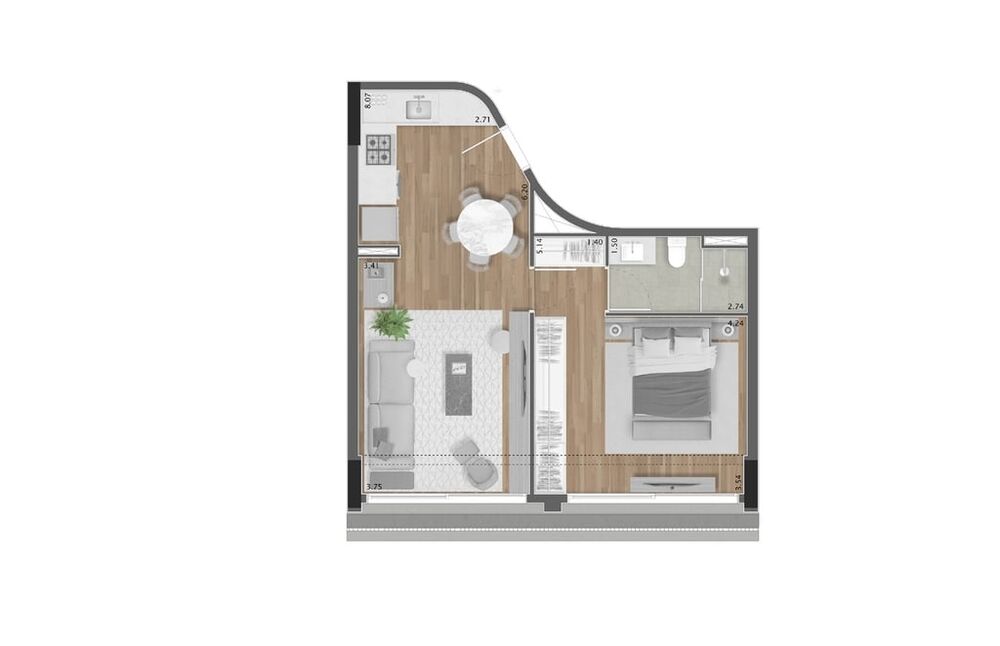 Apartamento, 1 quarto, 34 m² - Foto 20
