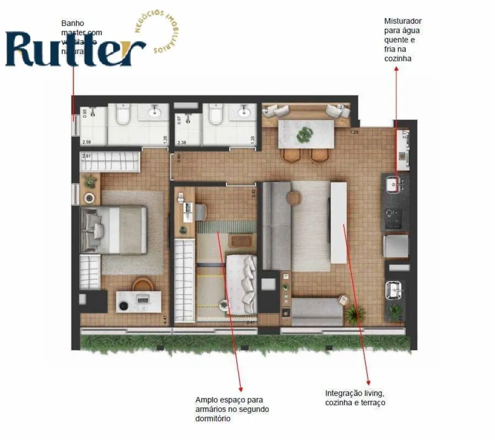 Apartamento, 2 quartos, 64 m² - Foto 3