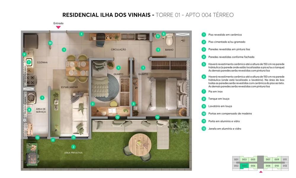 Apartamento, 2 quartos, 43 m² - Foto 15