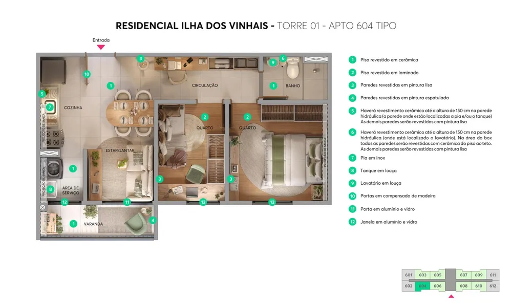 Apartamento, 2 quartos, 43 m² - Foto 17