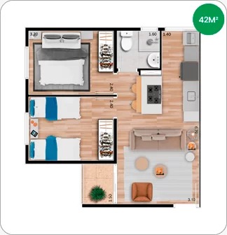 Apartamento para alugar com 2 quartos, 40m² - Foto 2