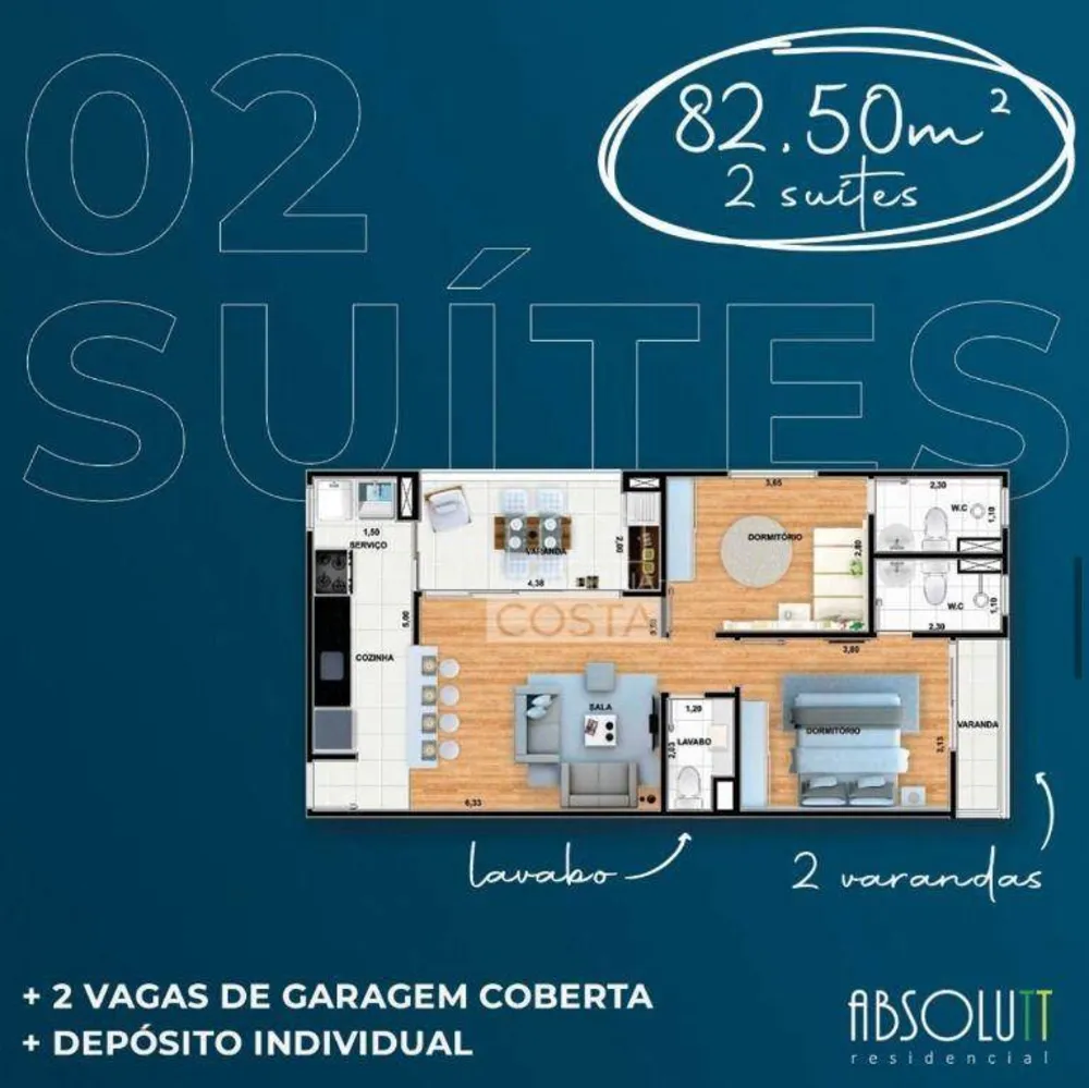 Apartamento, 2 quartos, 82 m² - Foto 17