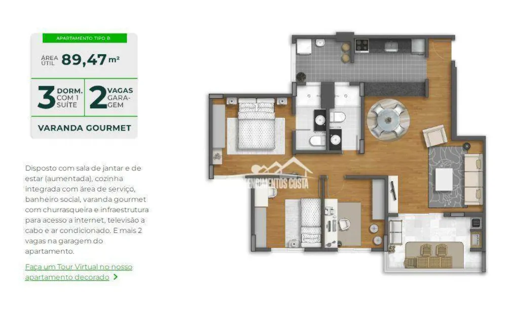 Apartamento, 3 quartos, 85 m² - Foto 2