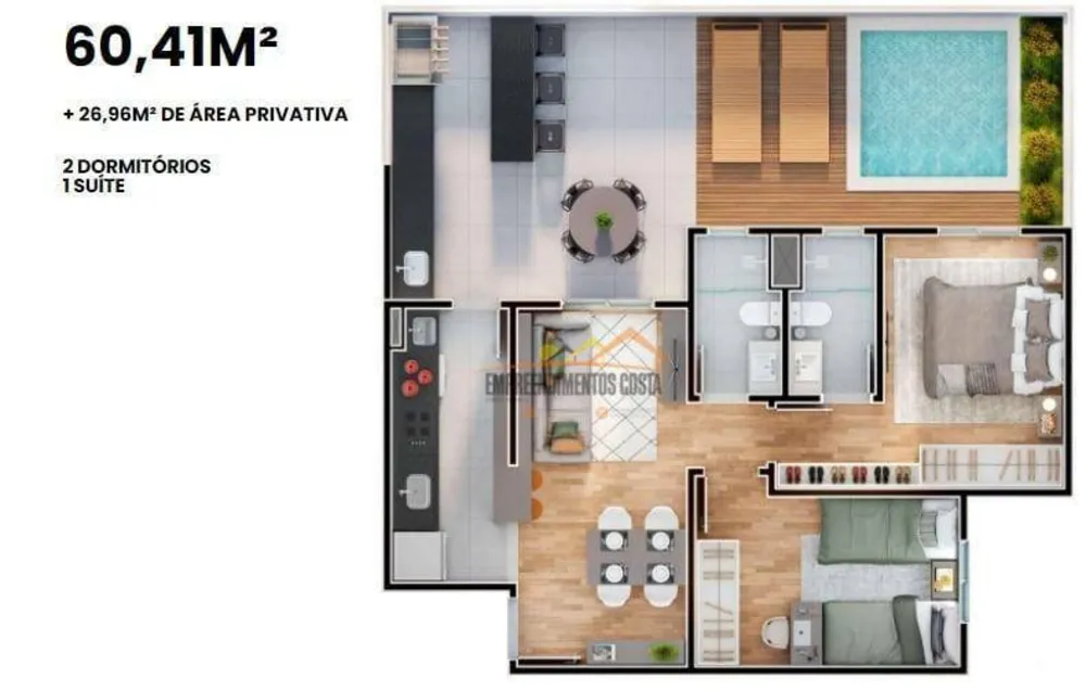 Apartamento, 2 quartos, 60 m² - Foto 10
