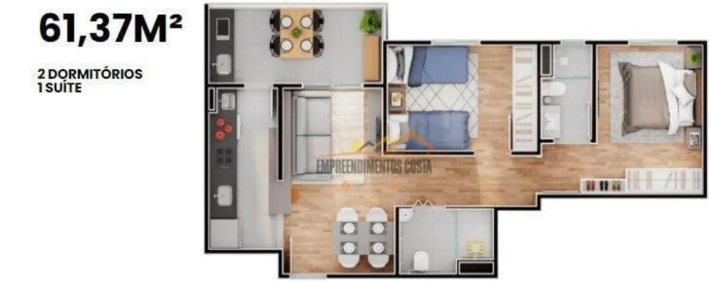Apartamento, 2 quartos, 60 m² - Foto 9