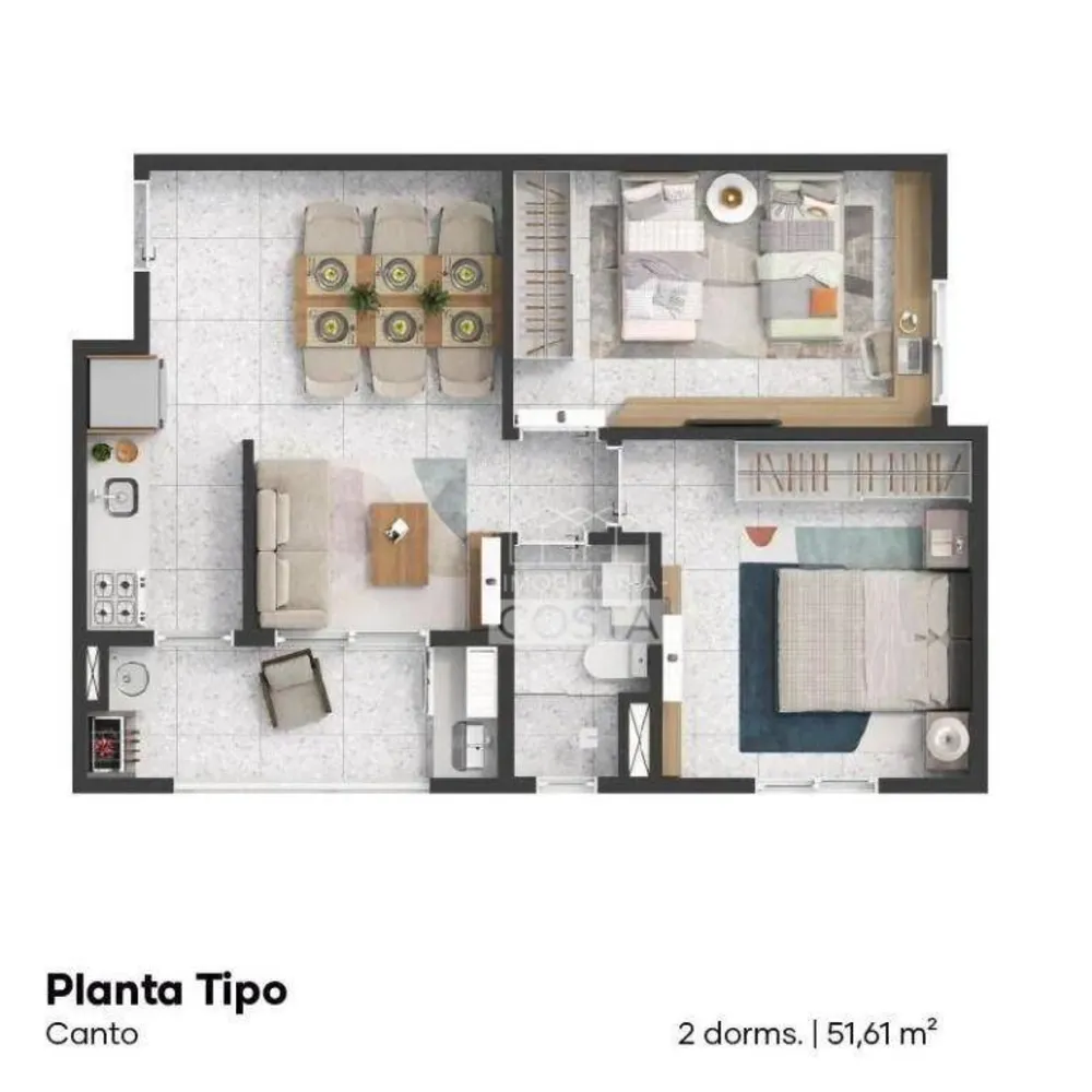 Apartamento, 2 quartos, 51 m² - Foto 6
