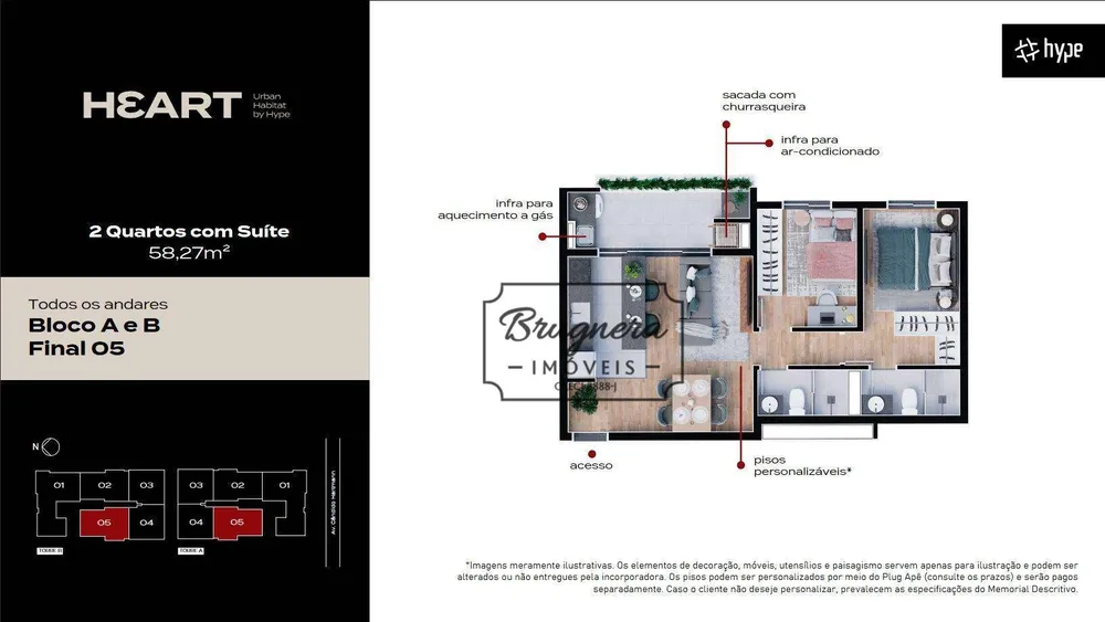 Apartamento, 2 quartos, 58 m² - Foto 3