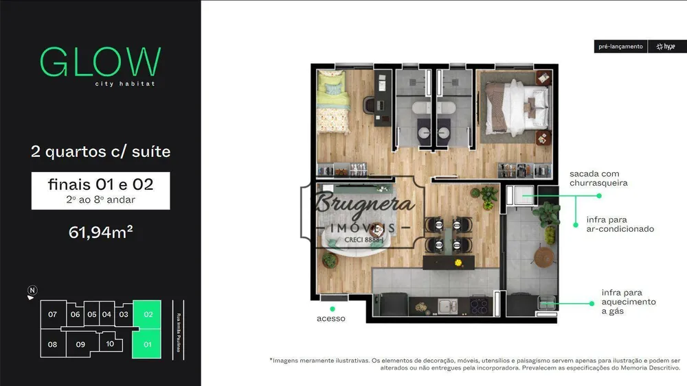 Apartamento, 2 quartos, 53 m² - Foto 4