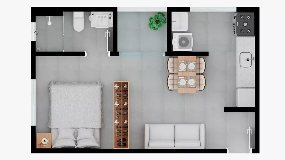 Kitnet-Studio, 34 m² - Foto 2