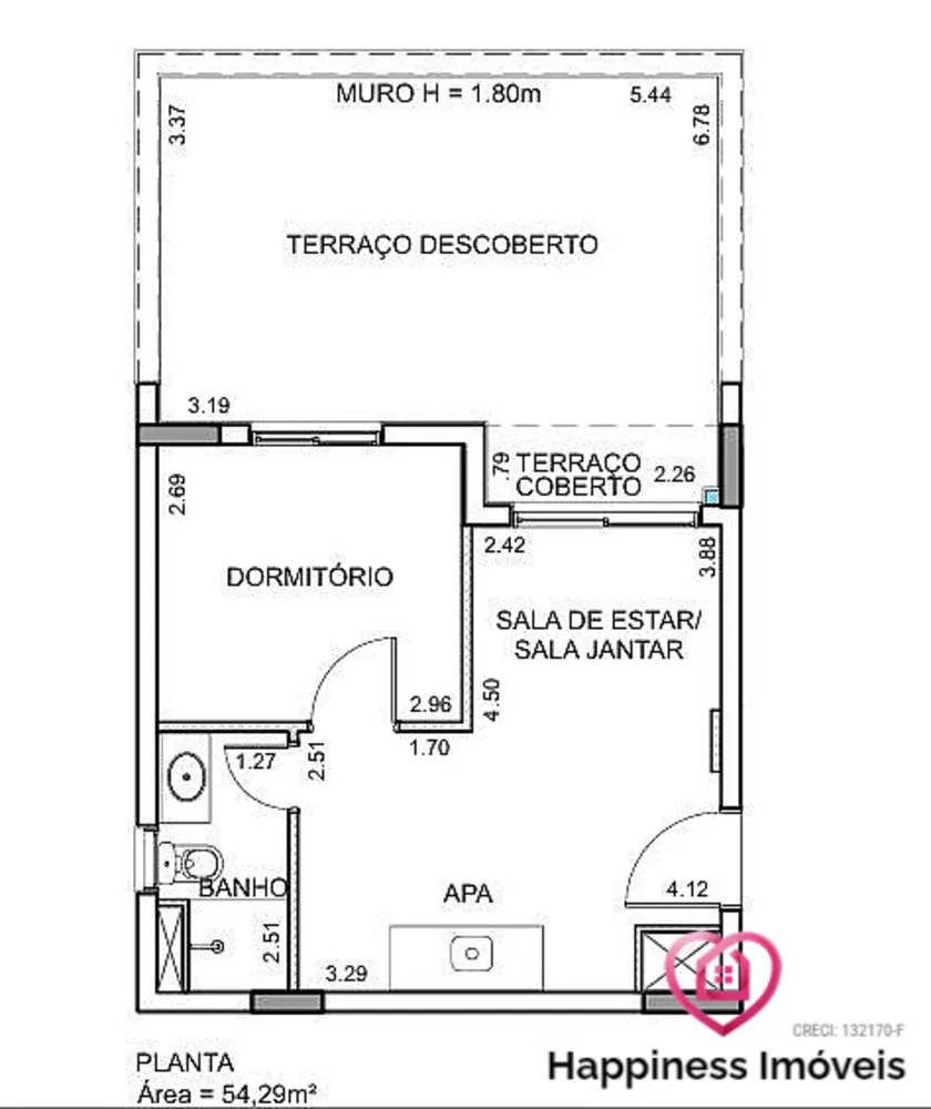 Apartamento, 1 quarto, 32 m² - Foto 3