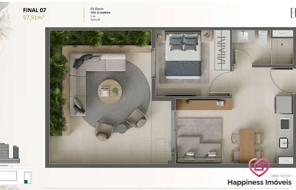Apartamento, 1 quarto, 32 m² - Foto 6