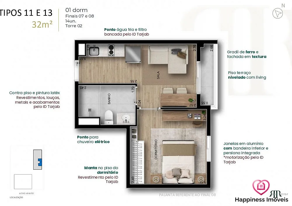Apartamento, 1 quarto, 31 m² - Foto 6