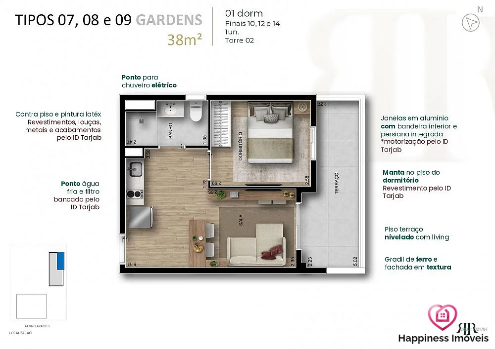 Apartamento, 1 quarto, 31 m² - Foto 8