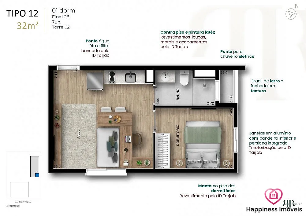 Apartamento, 1 quarto, 31 m² - Foto 5