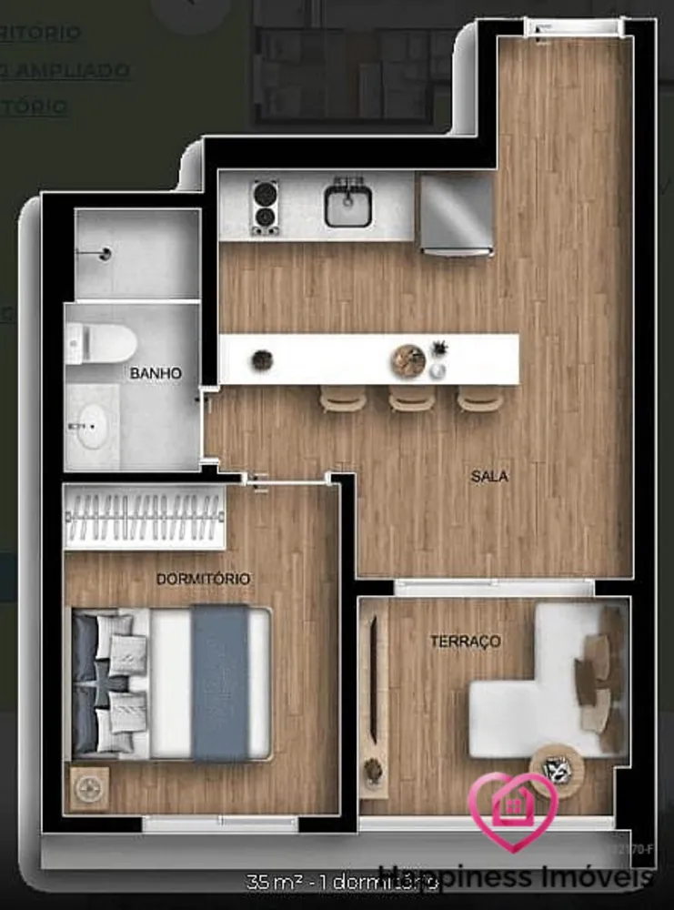Apartamento, 1 quarto, 31 m² - Foto 3