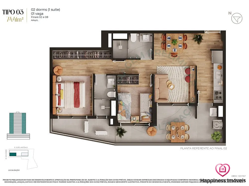 Apartamento, 2 quartos, 72 m² - Foto 12