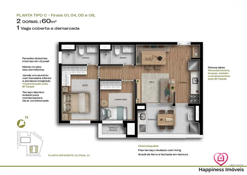 Apartamento, 2 quartos, 60 m² - Foto 14